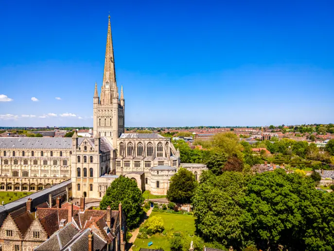 Norwich city skyline in Norfolk, UK - Osiris IT service area